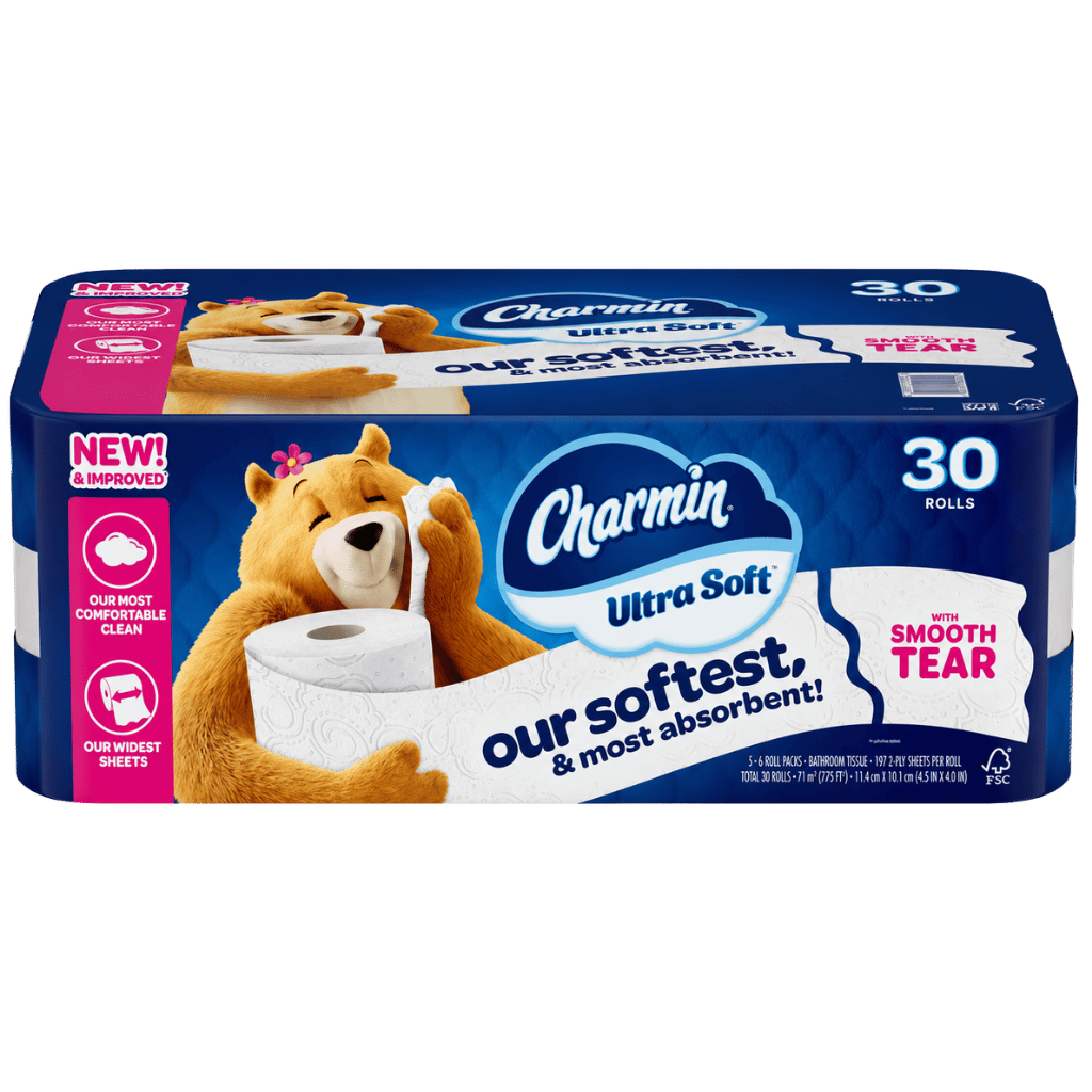 Charmin Ultra Soft Bath Tissue 197 Sheets 30 Rolls buy online USA - 1